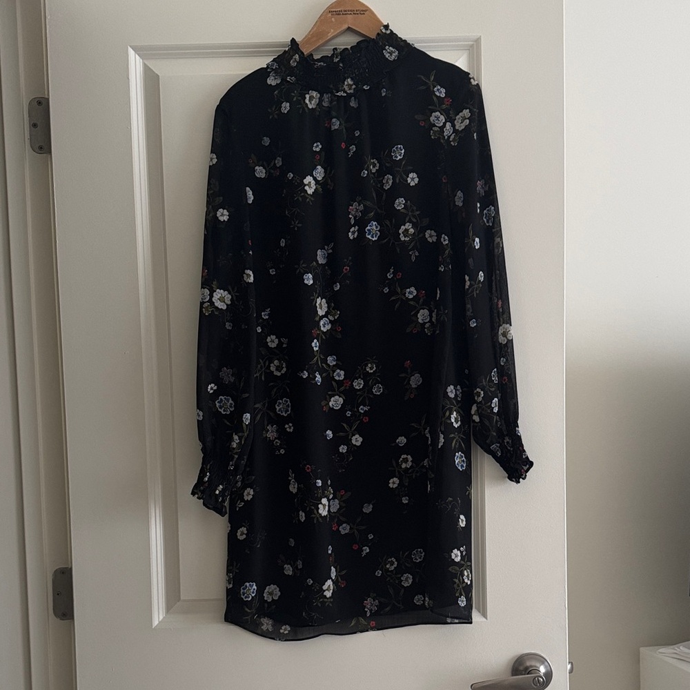 Floral Black Dress